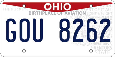 OH license plate GOU8262