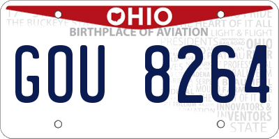 OH license plate GOU8264