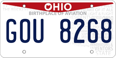 OH license plate GOU8268