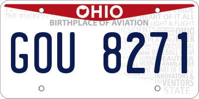 OH license plate GOU8271
