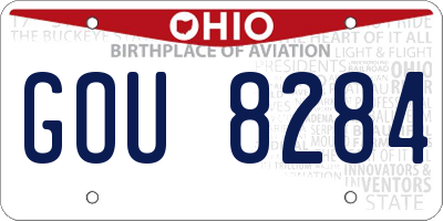 OH license plate GOU8284
