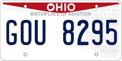 OH license plate GOU8295