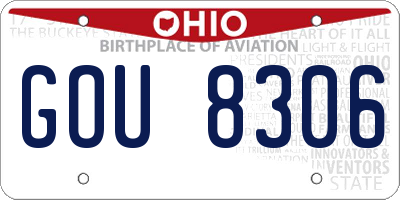 OH license plate GOU8306