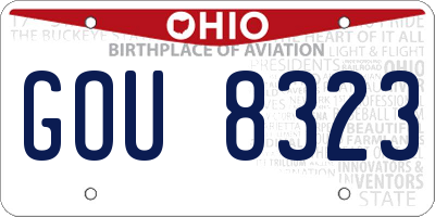 OH license plate GOU8323