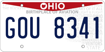 OH license plate GOU8341