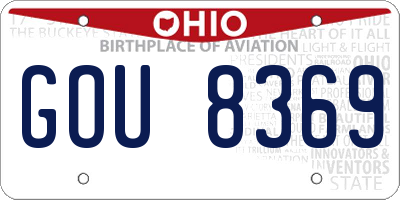 OH license plate GOU8369