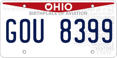 OH license plate GOU8399