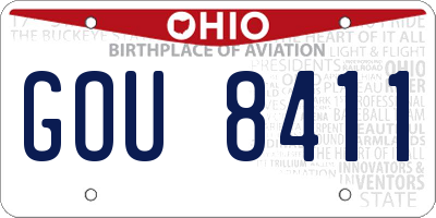 OH license plate GOU8411
