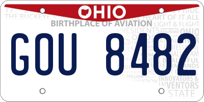 OH license plate GOU8482