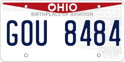 OH license plate GOU8484