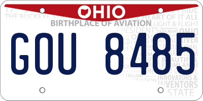 OH license plate GOU8485