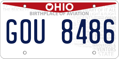 OH license plate GOU8486