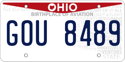 OH license plate GOU8489