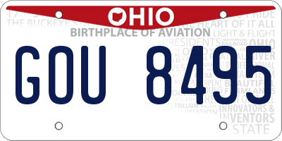 OH license plate GOU8495