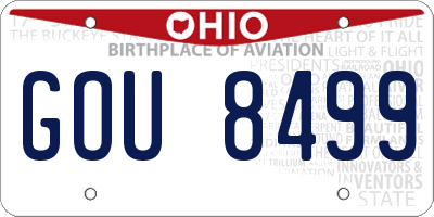 OH license plate GOU8499