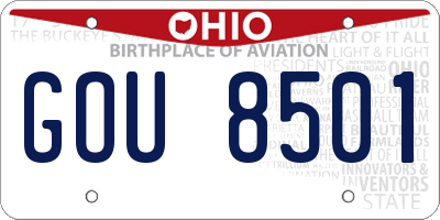 OH license plate GOU8501