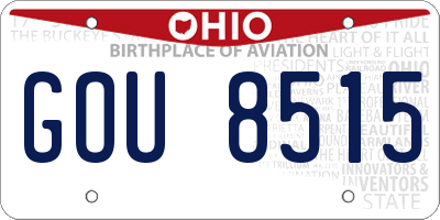 OH license plate GOU8515