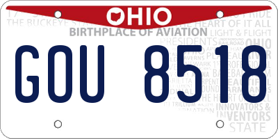 OH license plate GOU8518