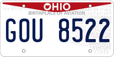 OH license plate GOU8522