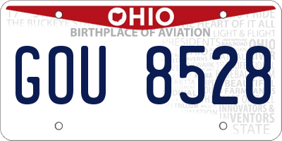 OH license plate GOU8528