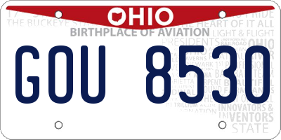 OH license plate GOU8530