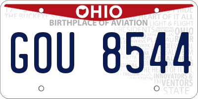 OH license plate GOU8544