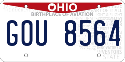 OH license plate GOU8564