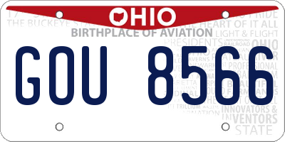 OH license plate GOU8566
