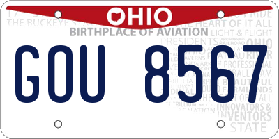 OH license plate GOU8567