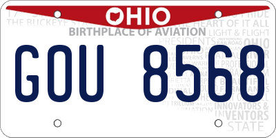 OH license plate GOU8568