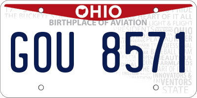 OH license plate GOU8571