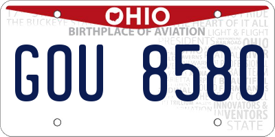 OH license plate GOU8580