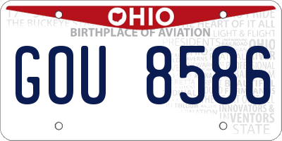 OH license plate GOU8586