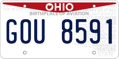 OH license plate GOU8591