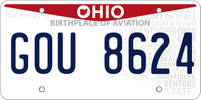 OH license plate GOU8624