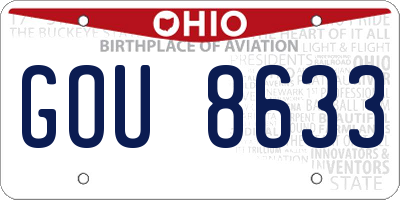 OH license plate GOU8633