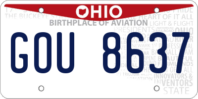 OH license plate GOU8637