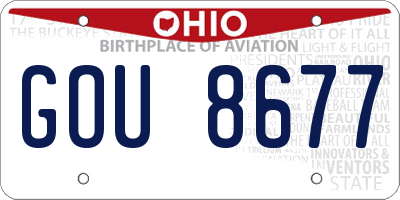 OH license plate GOU8677