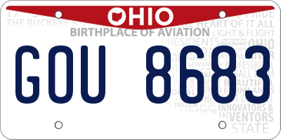 OH license plate GOU8683