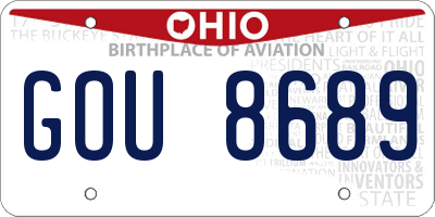 OH license plate GOU8689