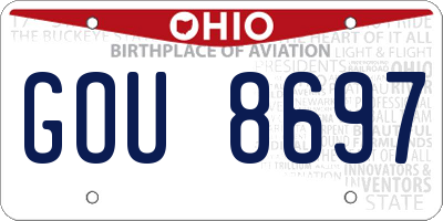 OH license plate GOU8697