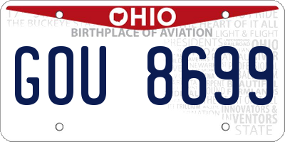OH license plate GOU8699