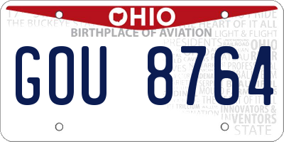 OH license plate GOU8764