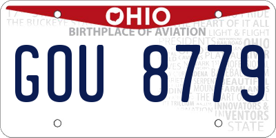 OH license plate GOU8779