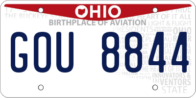 OH license plate GOU8844