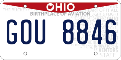 OH license plate GOU8846