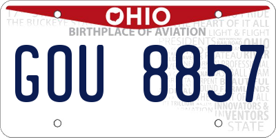 OH license plate GOU8857
