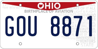 OH license plate GOU8871
