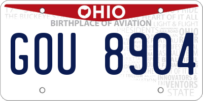 OH license plate GOU8904