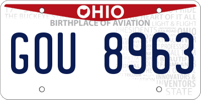 OH license plate GOU8963